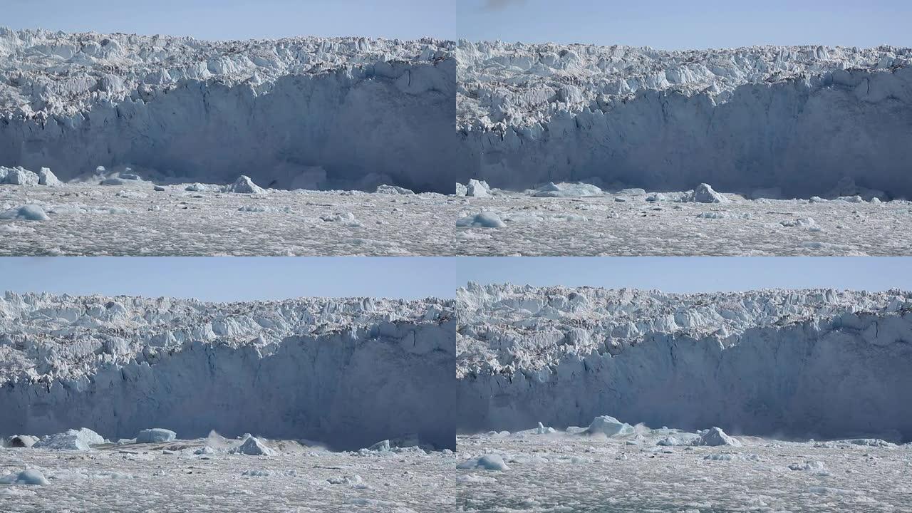 冰川雪崩第3部分雪山融化南极