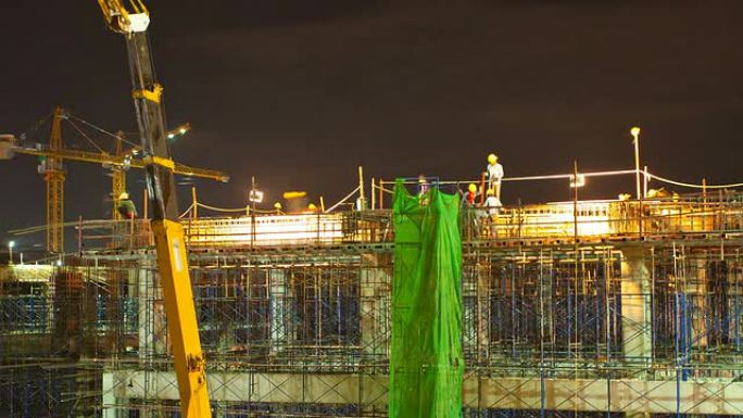 城市建筑工地深夜施工噪音扰民