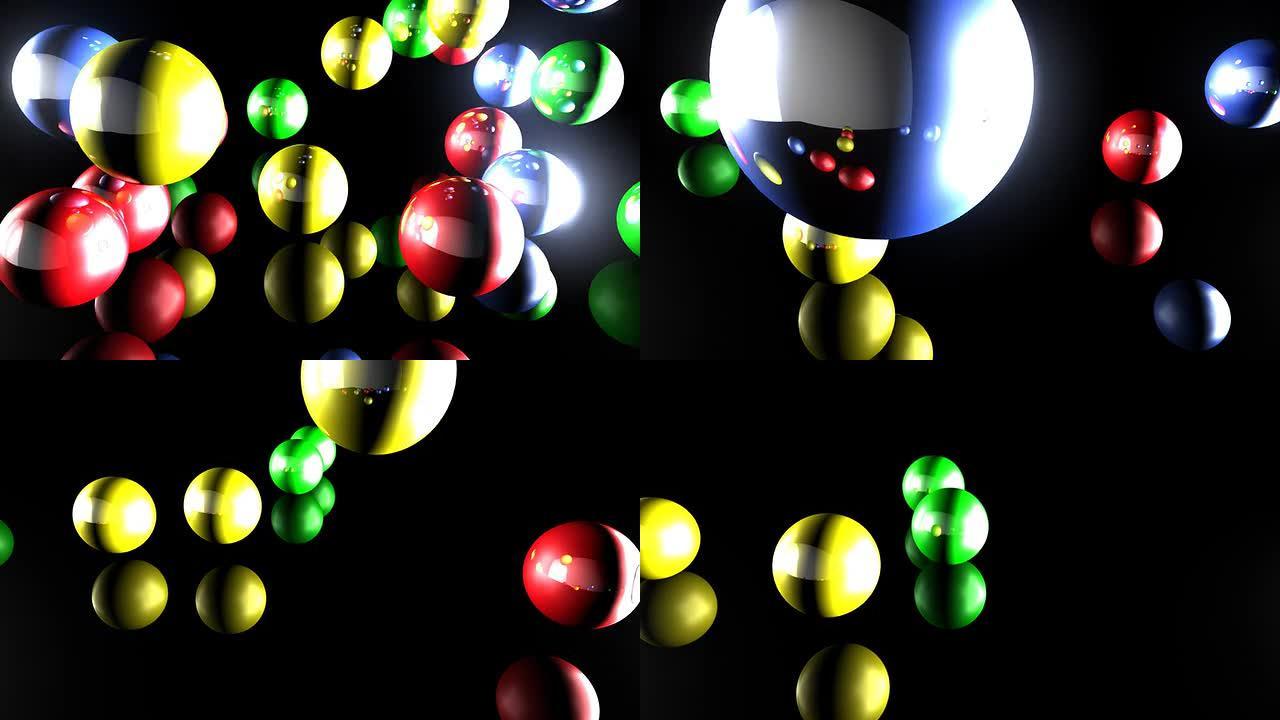 假日概念，光线追踪3D动画。