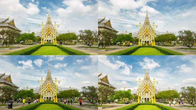 高清延时：泰国Wat Sothonwaram Chachoengsao
