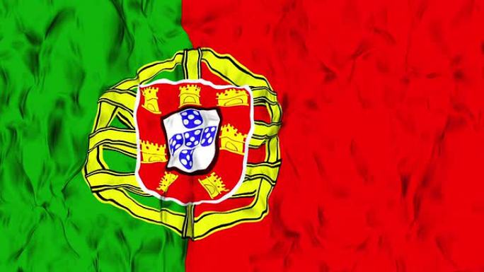 慢动作挥舞葡萄牙国旗。