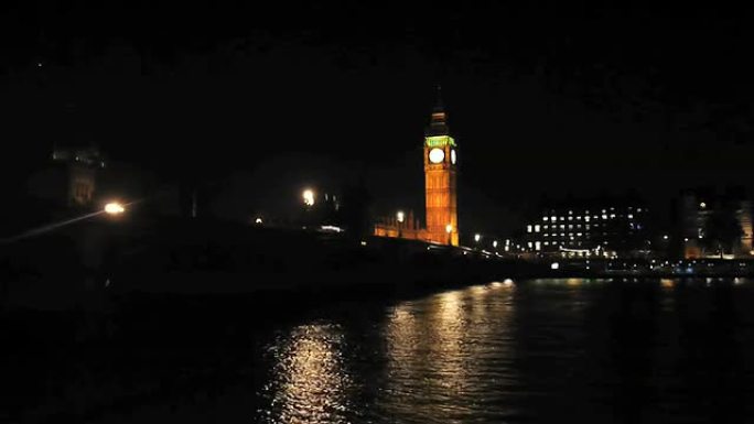威斯敏斯特桥大桥夜景浪漫夜景哥特式风格