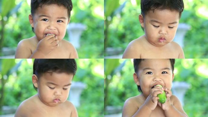 吃黄瓜的男孩吃黄瓜的男孩