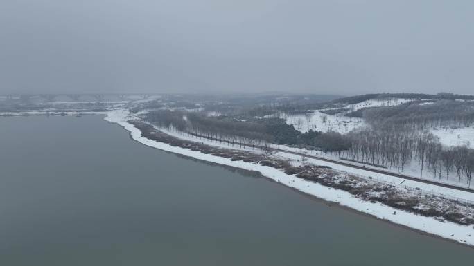 冬季滹沱河雪景