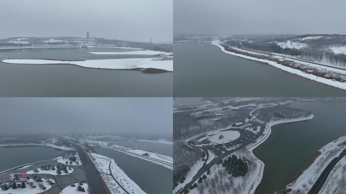 冬季滹沱河雪景