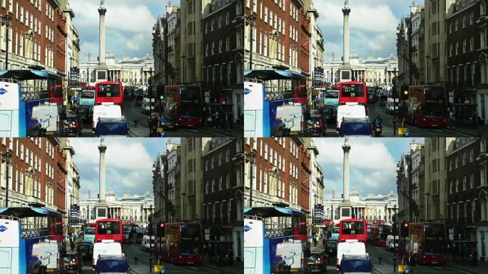 POV伦敦白厅和特拉法加广场 (UHD)