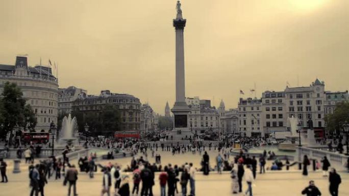 伦敦特拉法加广场。HD1080, NTSC, PAL