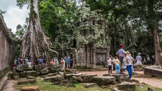 吴哥窟塔佛罗寺。吴哥窟塔佛罗寺