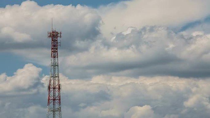 通讯塔。铁架钢塔信号传输白云云景