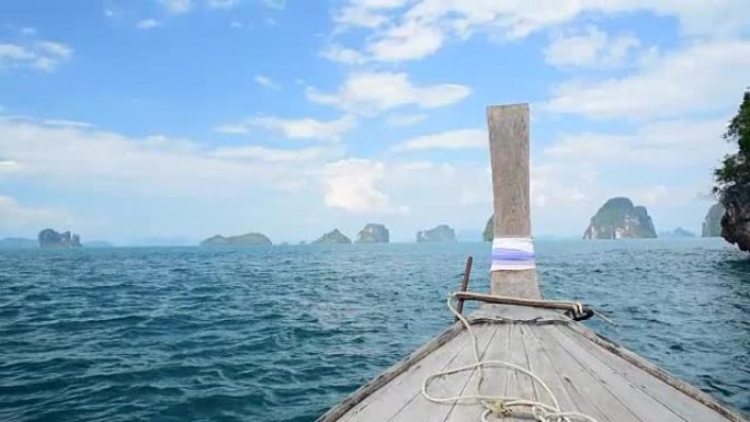泰国的长尾船传统旅行甲米岛