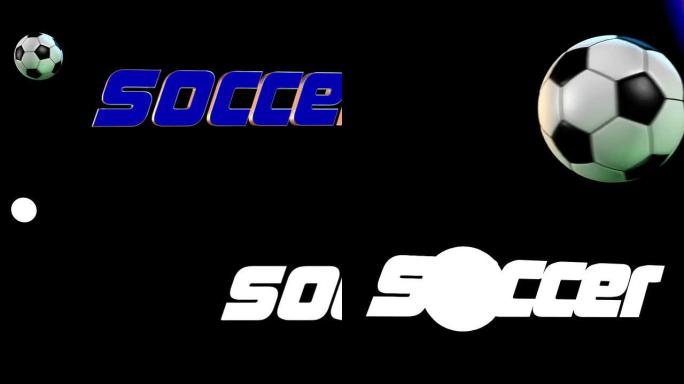 足球击打3D文本