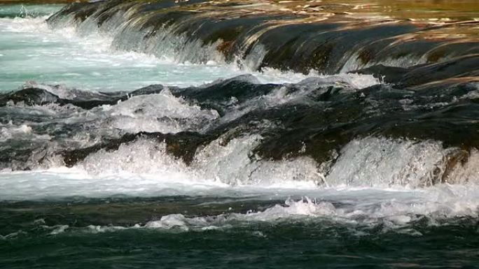 清水流下山森林海氧吧瀑布溪流水