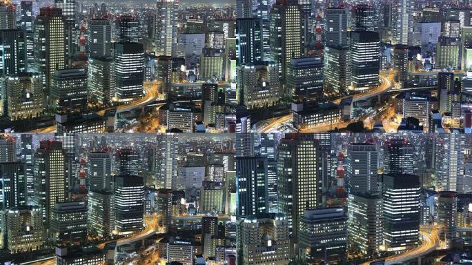 大阪天际线繁华高楼大厦日本大阪市地标发达