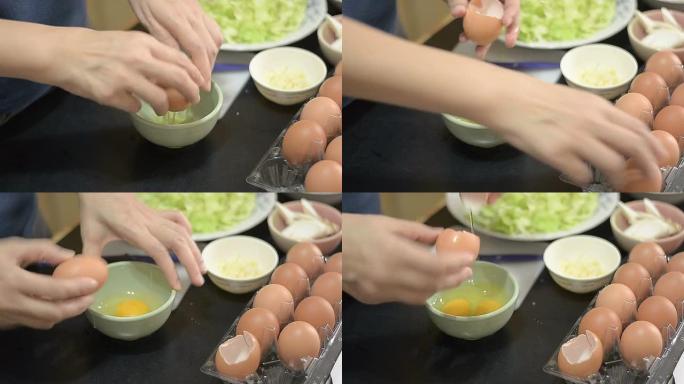 准备烹饪食物准备烹饪食物打鸡蛋液