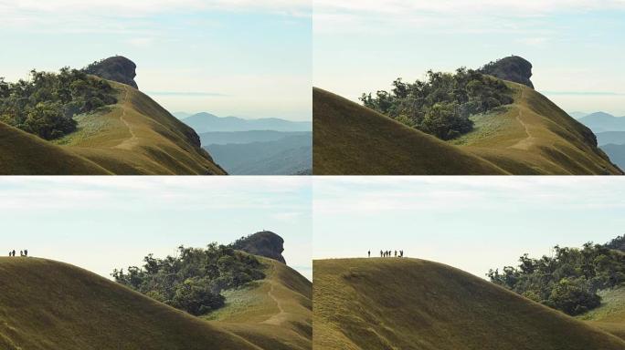 潘宁: 泰国Doi Mon Jong山顶上的旅行者