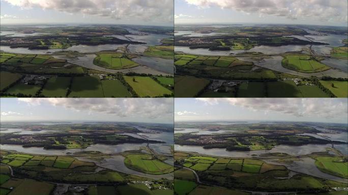 马洪湖和贝尔维利海峡-鸟瞰图-爱尔兰科克芒斯特