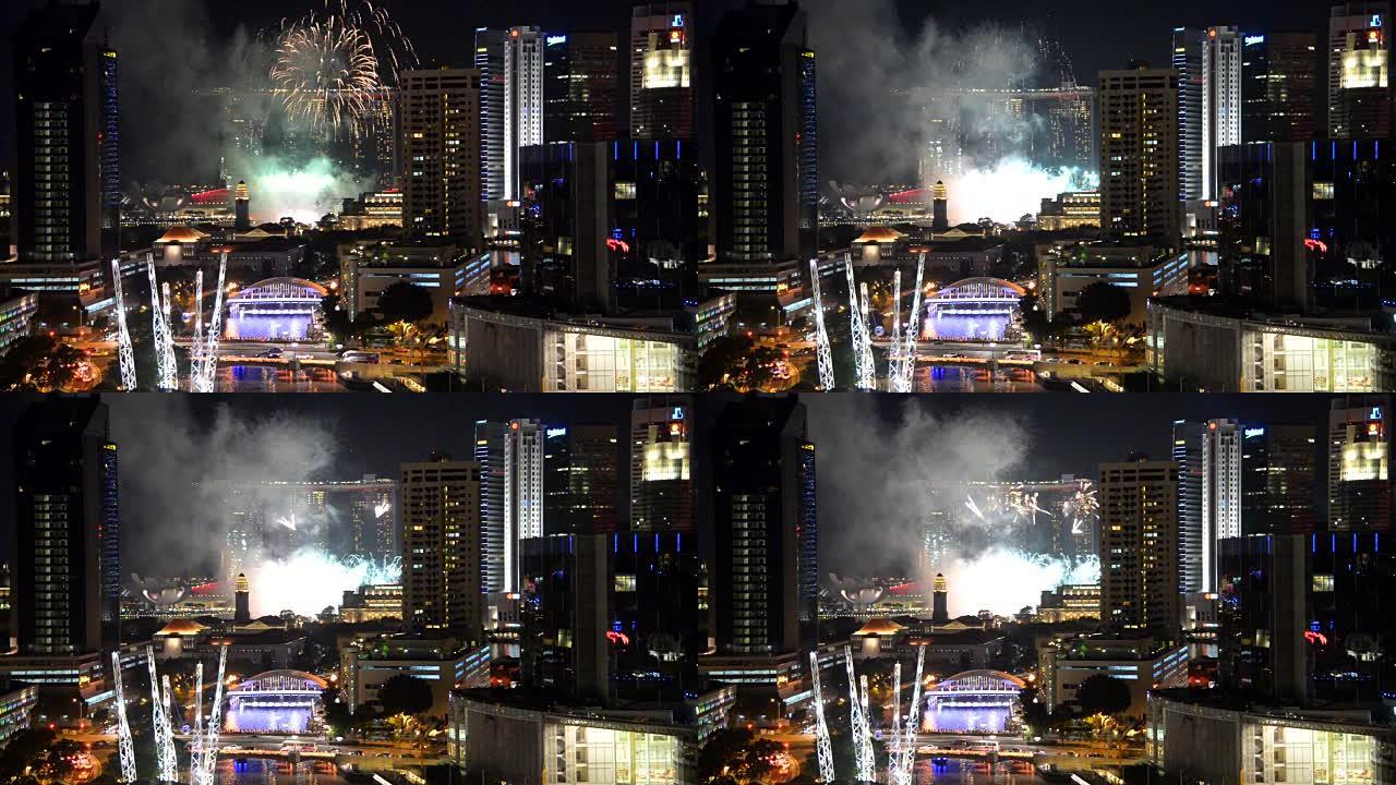 新加坡的烟花新加坡的烟花新年跨年