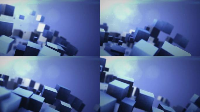 跳框-抽象背景三维立体立方体