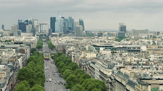 巴黎拉防区平移桀骜主干道欧洲人文风情繁华