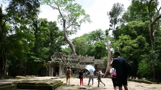 柬埔寨吴哥窟的古代佛教khmer寺庙。Ta Prohm Prasat公司