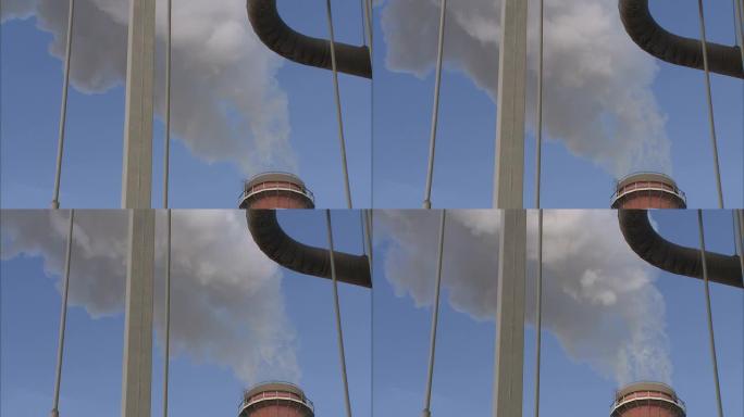 从烟囱冒出的烟