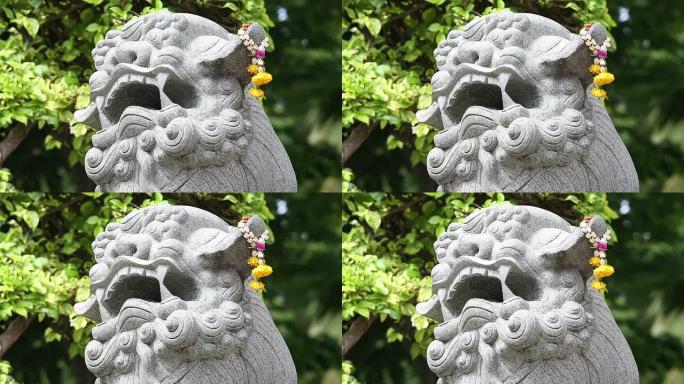 中国雄狮石头雕塑雕像