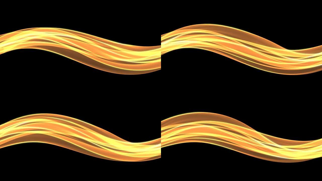 黄金线金色绸带form粒子