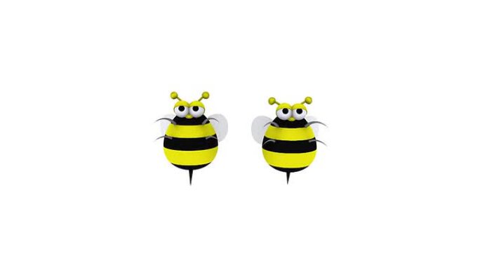 3D动画Bumble Bees飞进飞出