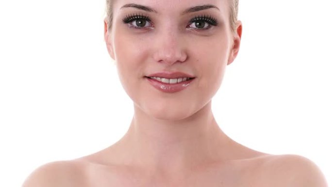 天生的女性美人脸美容护肤美白补水改善皮肤