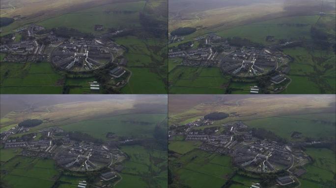 达特穆尔监狱-鸟瞰图-英格兰，德文郡，西德文郡，英国
