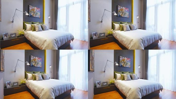 现代卧室4k的内部