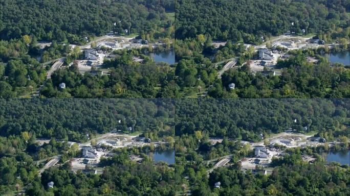 石灰石采石场-鸟瞰图-罗德岛，普罗维登斯县，美国