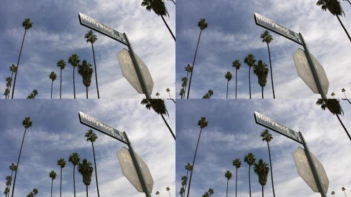 好莱坞大道空镜视频素材