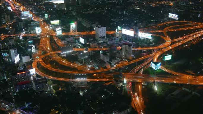 高清延时曼谷城市夜晚