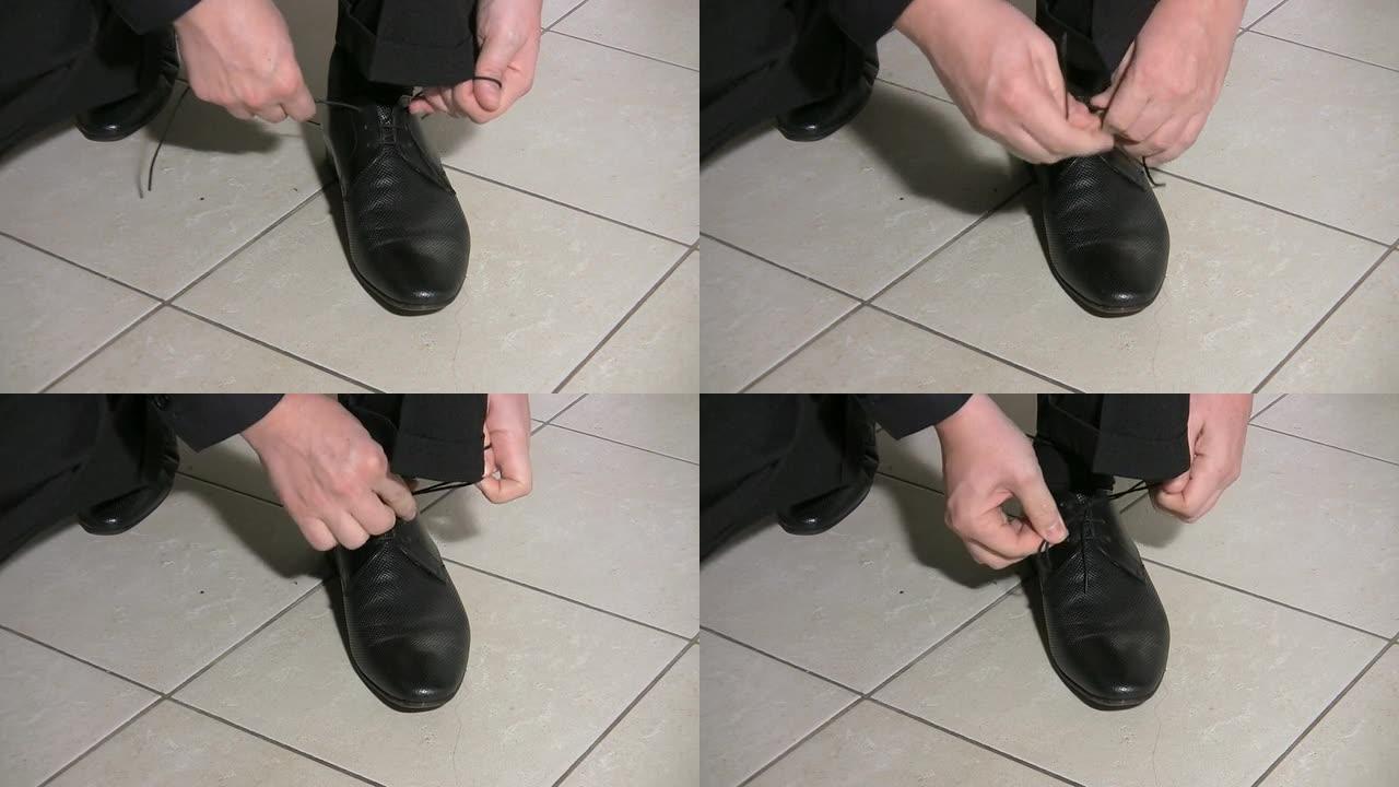 黑色鞋带固定系鞋带皮鞋鞋带