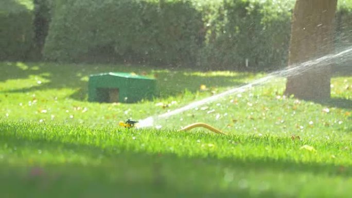 4k洒水器视频草地草坪喷淋系统自动化装置