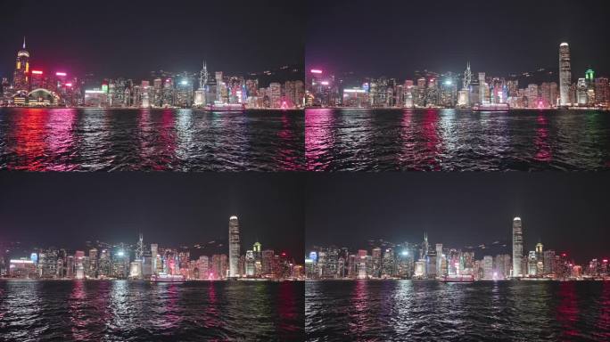 4K正版-香港维多利亚港城市夜景08