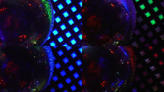 旋转迪斯科球特写（可循环）