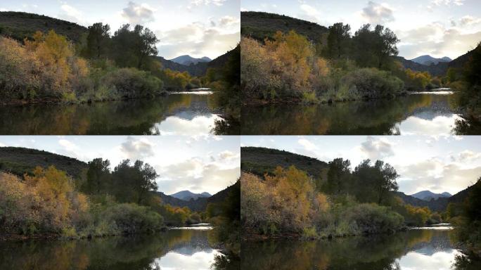 高清视频南普拉特河和科罗拉多州的落基山脉