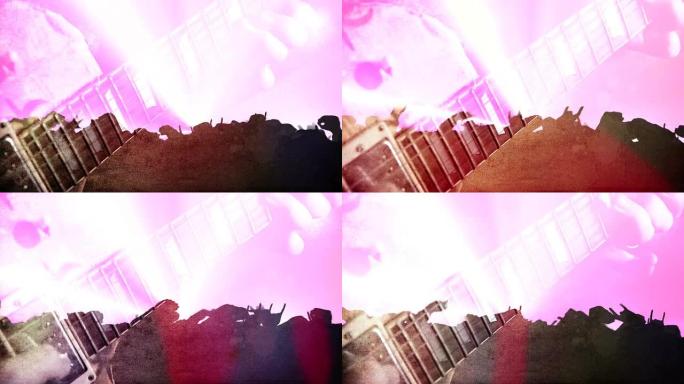 摇滚吉他音乐会演出。高清