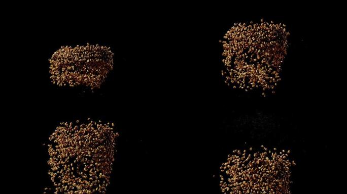 慢动作咖啡豆
