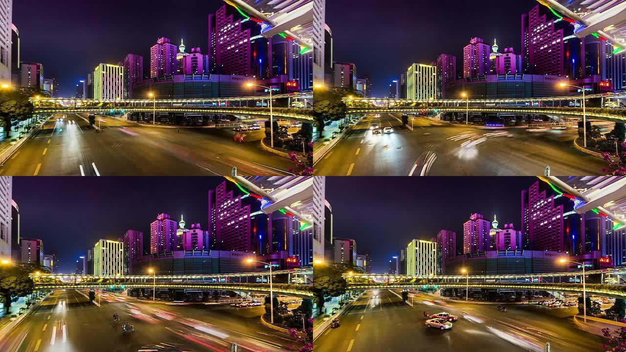 中国深圳2014年11月19日：中国深圳市中心繁忙的交通