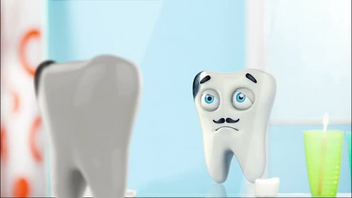 牙齿搞笑牙齿动画牙齿护理