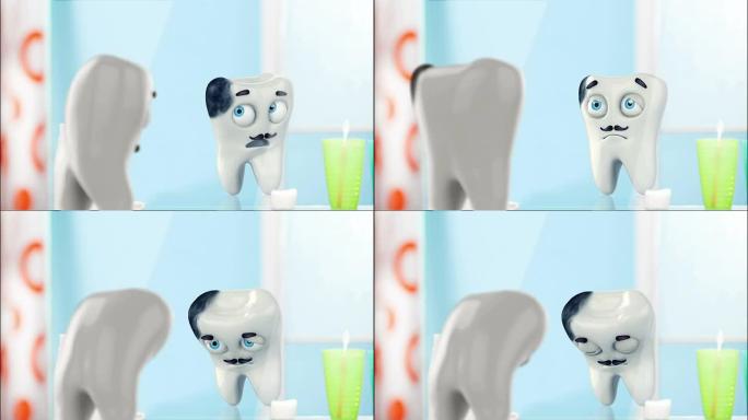 牙齿搞笑牙齿动画牙齿护理