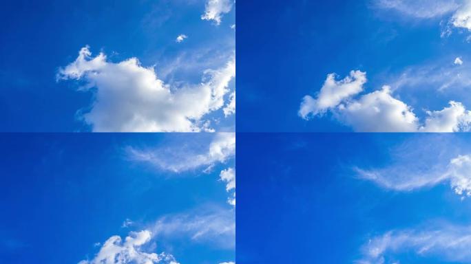 天空中云的快速运动，时间流逝。