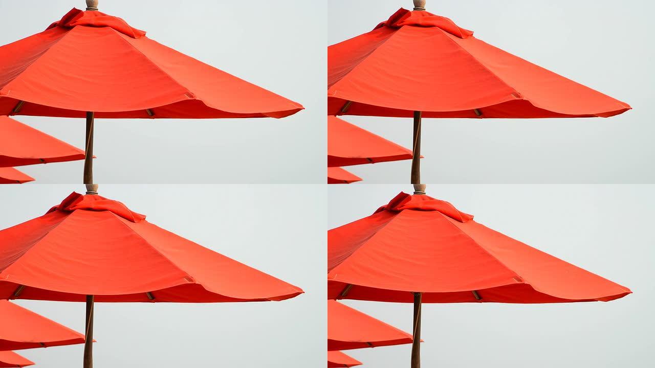 高清红色雨伞红色雨伞