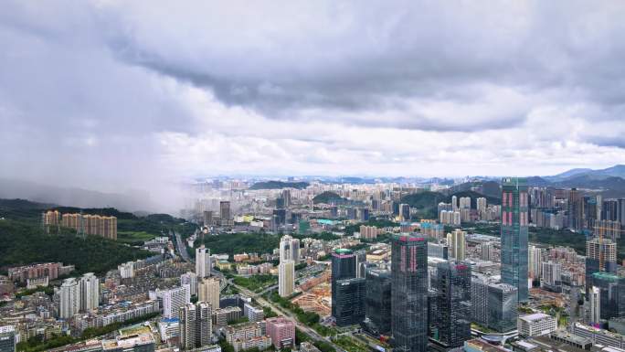 4k深圳塘朗山城市航拍