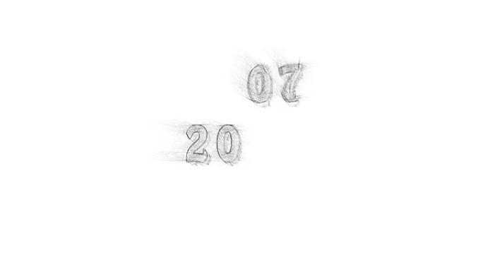 黑色铅笔书写新年横幅文字计数2016声音