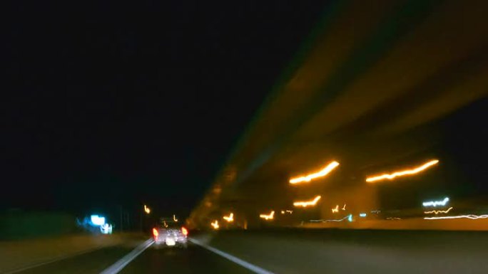 夜间驾驶延时车流公路夜景汽车