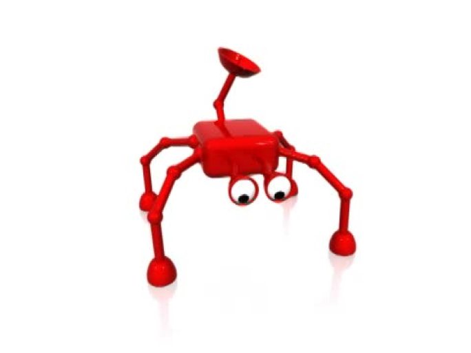 红色舞蹈机器人